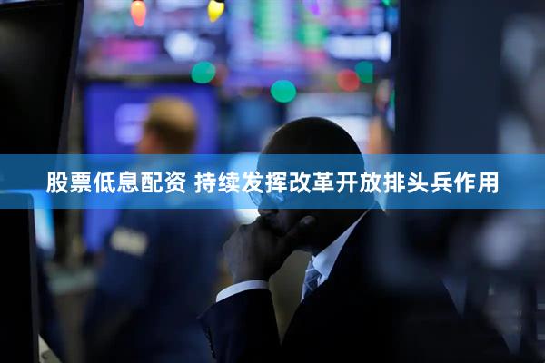股票低息配资 持续发挥改革开放排头兵作用